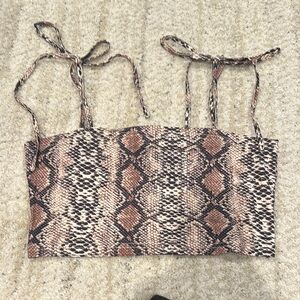 Snake Print Crop Top